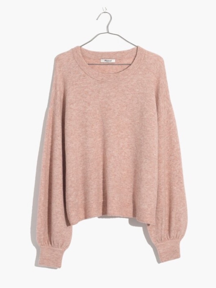 Madewell Gladwell Balloon Sleeve Wool Alpaca Sweater Size Small